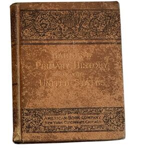 Barnes's Primary History of the United States Hardcover Rare Antique Book.